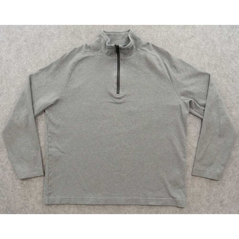 Banana Republic Sweater Mens Extra Large Gray Pullover Knit Crew Mock Neck